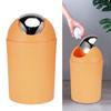 Mini Flip Lid Home Living Room Bedroom Desktop Bedside Plastic Trash Can Garbage BinOrange