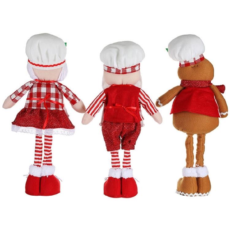 Christmas Gnome Cook Telescopic Figures Cute Doll Decoration Holiday Present