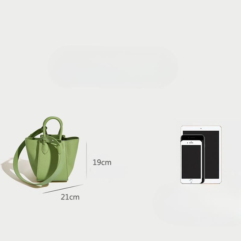 Bucket Bag Wings Bag Genuine Leather Women's Bag Niche Everything Exquisite Hand-held Crossbody Basket Bag