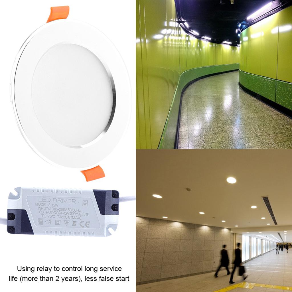 LED 7W Sensor Ceiling Embedded Panel Light Human Body Motion Sensor Light AC85?265V