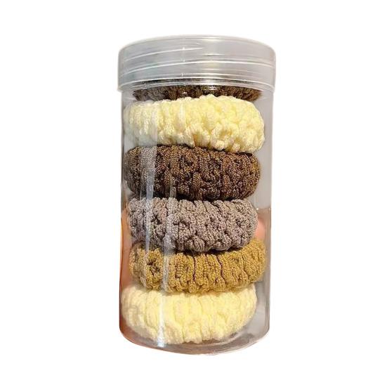 6Pcs Hair Ropes Thickened High-Elastic Design Hair Bands Ponytails Buns Hair Ties Stable Non-Pinch Hair Accessories