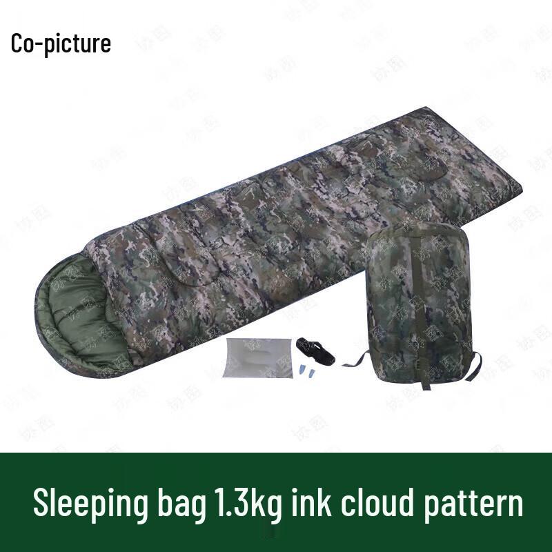 Xietu Ink Cloud Pattern Thickened Camping Sleeping Bag
