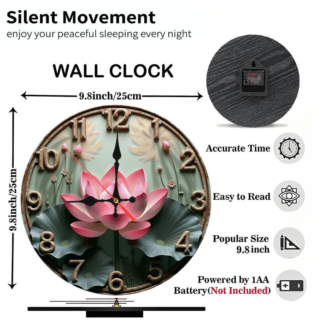 25x25cm Wood Wall Clock That Is a Stylized Portrait of a Pet