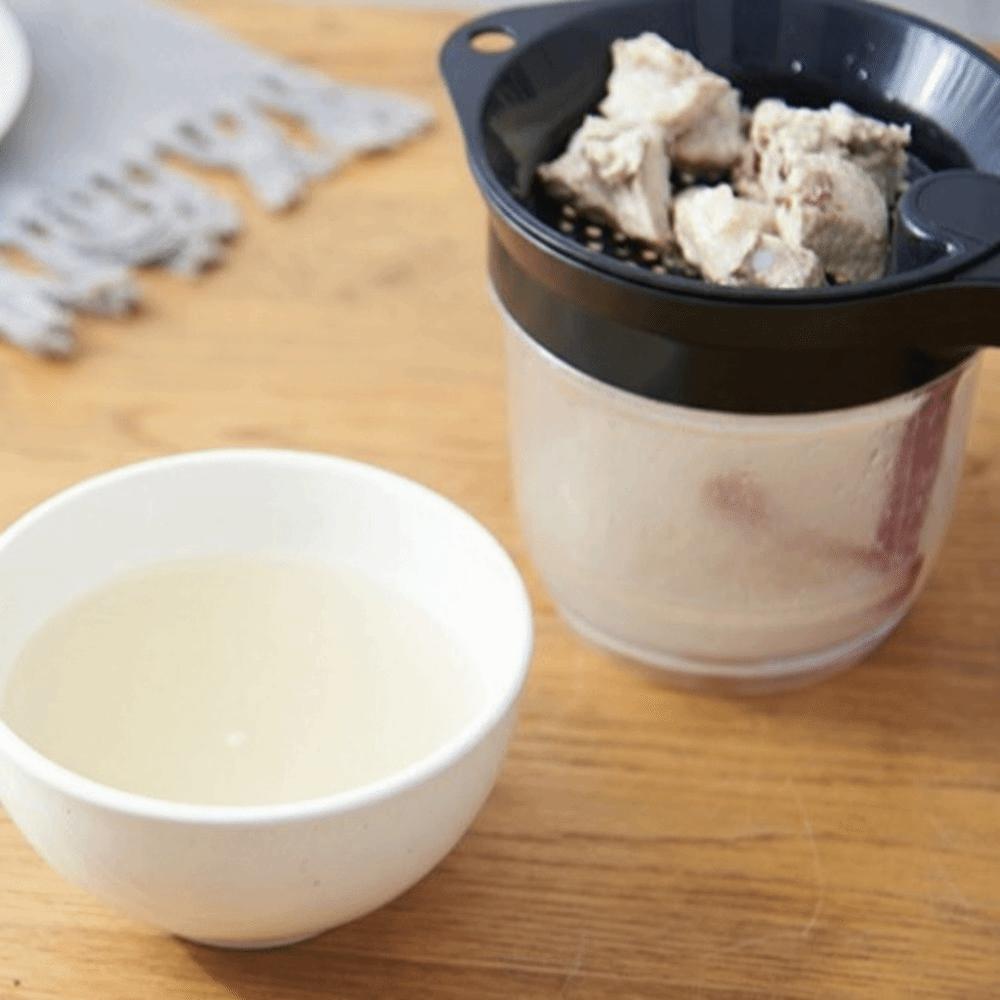 1L Capacity Fat Separator Measuring Cup Oil Strainer Efficient Grease Separator Healthier Cooking