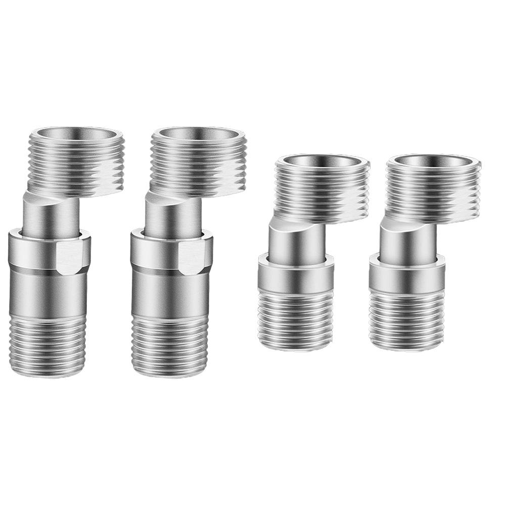 360 Degree Shower Extender 360 Degree Adjustable 40-50mm Shower Faucet Extender Curved Feet Eccentric Screw Design