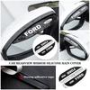AAAMI1 For Ford F150 Explorer Ranger All Models 2pcs Car Sun Visor Shield Universal Fit Anti Glare Rain Eyebrow Sticker Rearview Mirror