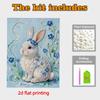Crystal Pearl Painting 5D DIY Frame Decoration Painting White Rabbit Home Wall Decoration Transparent Pearl Gemstone Painting Picture Art Crafts