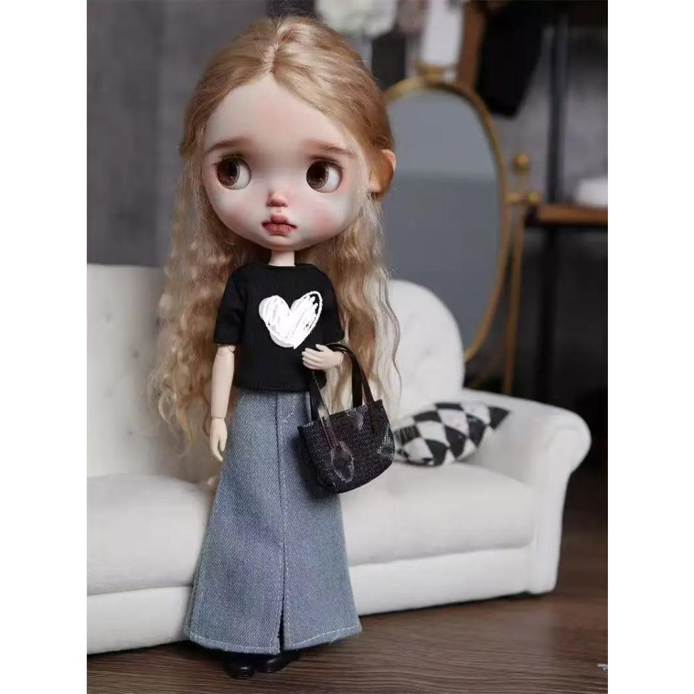 1/6 Blythe Doll Clothes Outfit Warm Cotton Coat Suit Winter Coat Down Jackets Doll Clothing Accessories