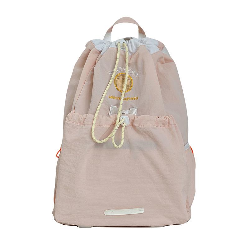 Schoolbag Korean Version Drawstring 1011 New Travel Mountaineering Bag College Students Outdoor Contrasting Color Backpack Outdoor Activities Backpack