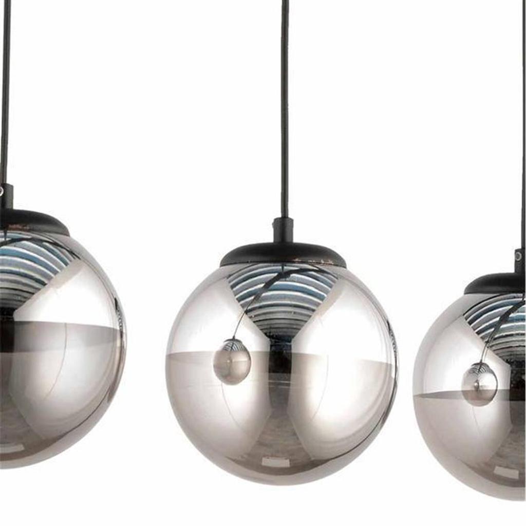 Nisa Luce Island 3-reihiger Kronleuchter, geräucherte Beschichtung / Schwarz