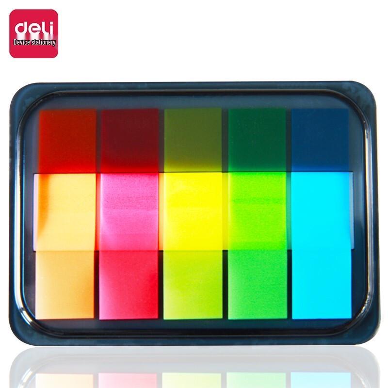 Deli 5-Color Fluorescent Index Tabs