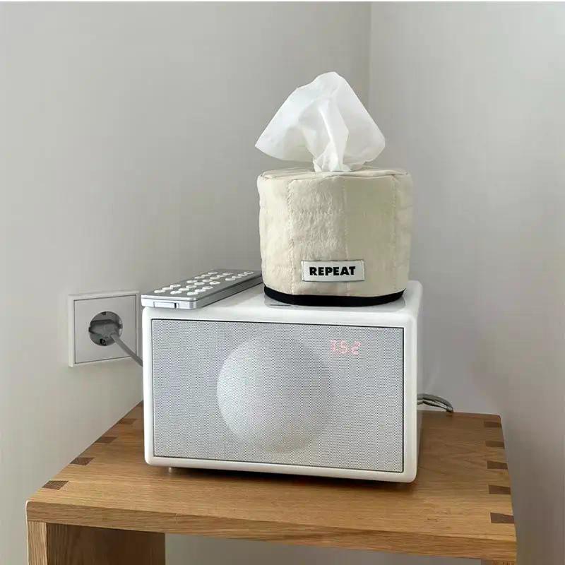 Tissue Paper Storage Box Space-saving Round Square Roll Paper Tissue Case Table Decor Tissue Bag Living Room Storage Napkin