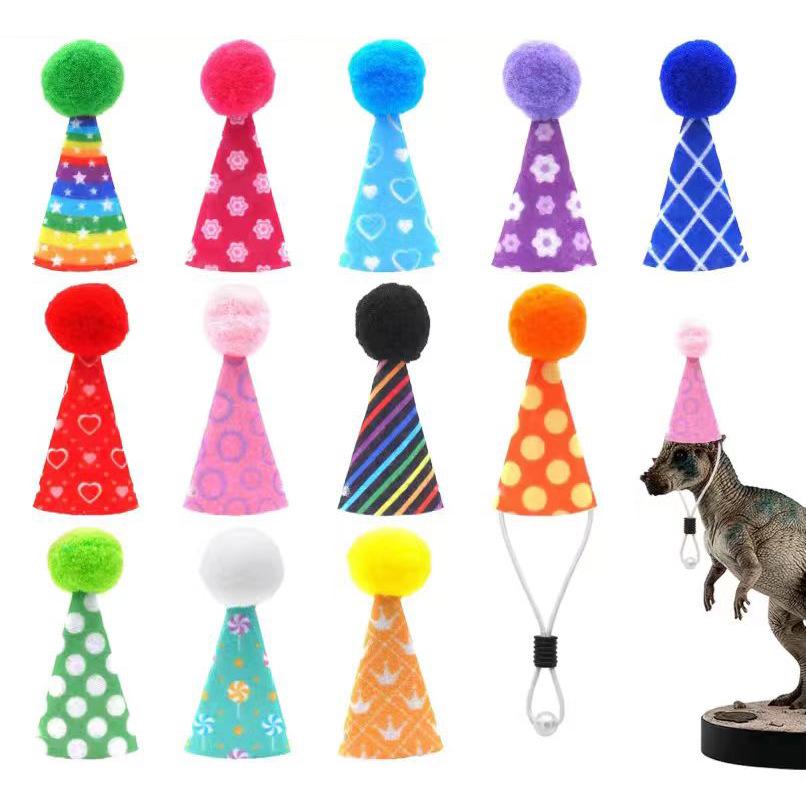 Mini Finger Pet Birthday Party Hat for Hamsters, Parrots, and Lizards