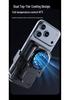 CoolTech Car Phone Holder: Wireless Charging, Quick Cooling, Temperature Display & 7-Color LED Lights.