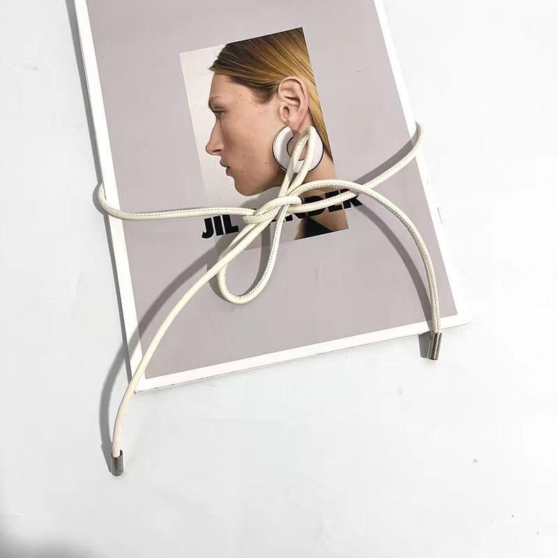 Fashion Leather Thin Belts Women Dress Coat Shirt Decor Rope Belt Solid Color Lanyard For Waist Simple Long Belt Cord Wholesale