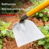 Large Manganese Steel Hoe - One-Piece Design for Weeding and Soil Loosening In Gardens with Locust Wood Handle