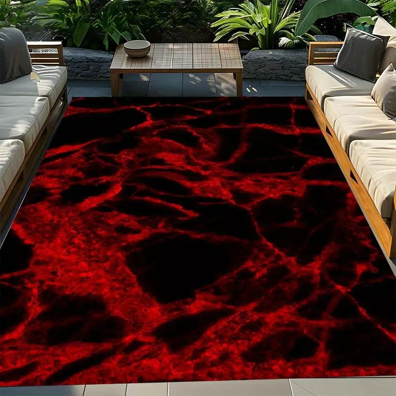 Volcano Lava 3D Magma Rugs Carpet for Home Decor Living Room Large Area Rugs Bedside Non-slip Floor Mat Home Entrance Doormat