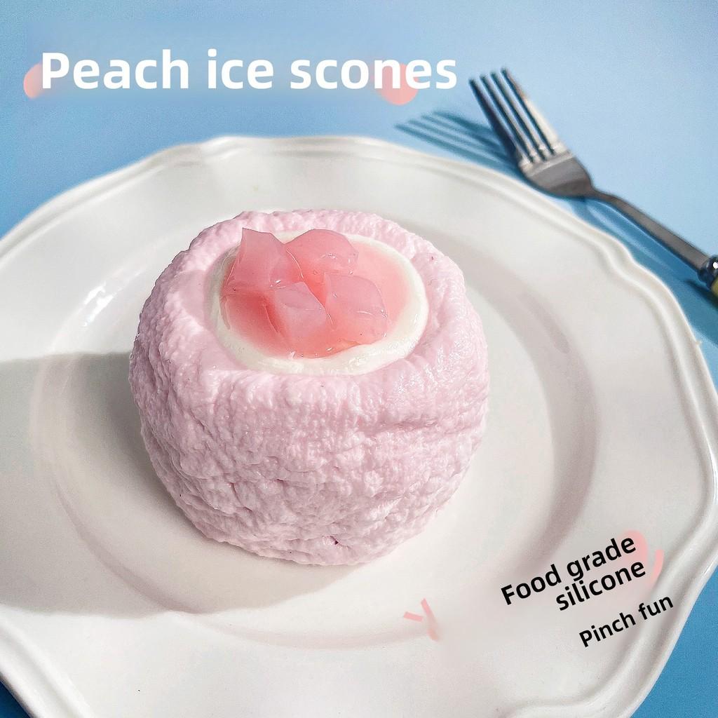 Food Grade Silicone Peach Peach Layered Stress Toy For Kids And Adults