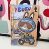 A6 Cartoon Cloth Notebook Magnetic Folding A6 Hard Shell Hardcover Color Page Hand Account Notepad Cute