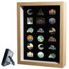Umora Pin Badge Storage Frame Brooch Badge Felt Display Dustproof Transparent Window Brooch Pin Collection Case 2-Way 20.315.25cm (Wooden Frame)