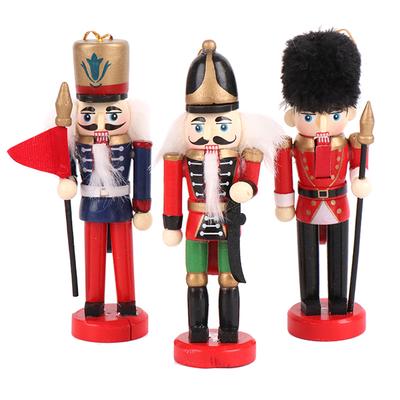 1Pc 13Cm Nutcracker Puppet Soldier Christmas Decor Pendant Home Doll Ornament