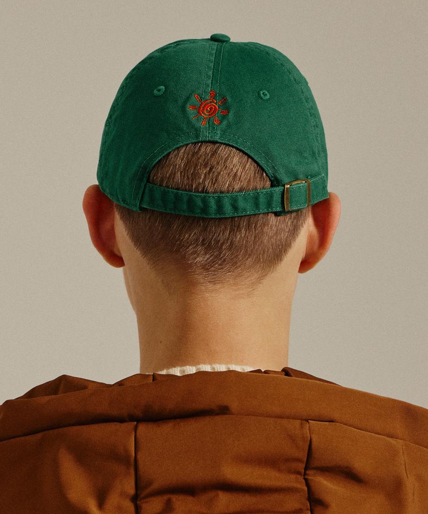 GOLDEN SUNSHINE Washed Logo Ball Cap_Green
