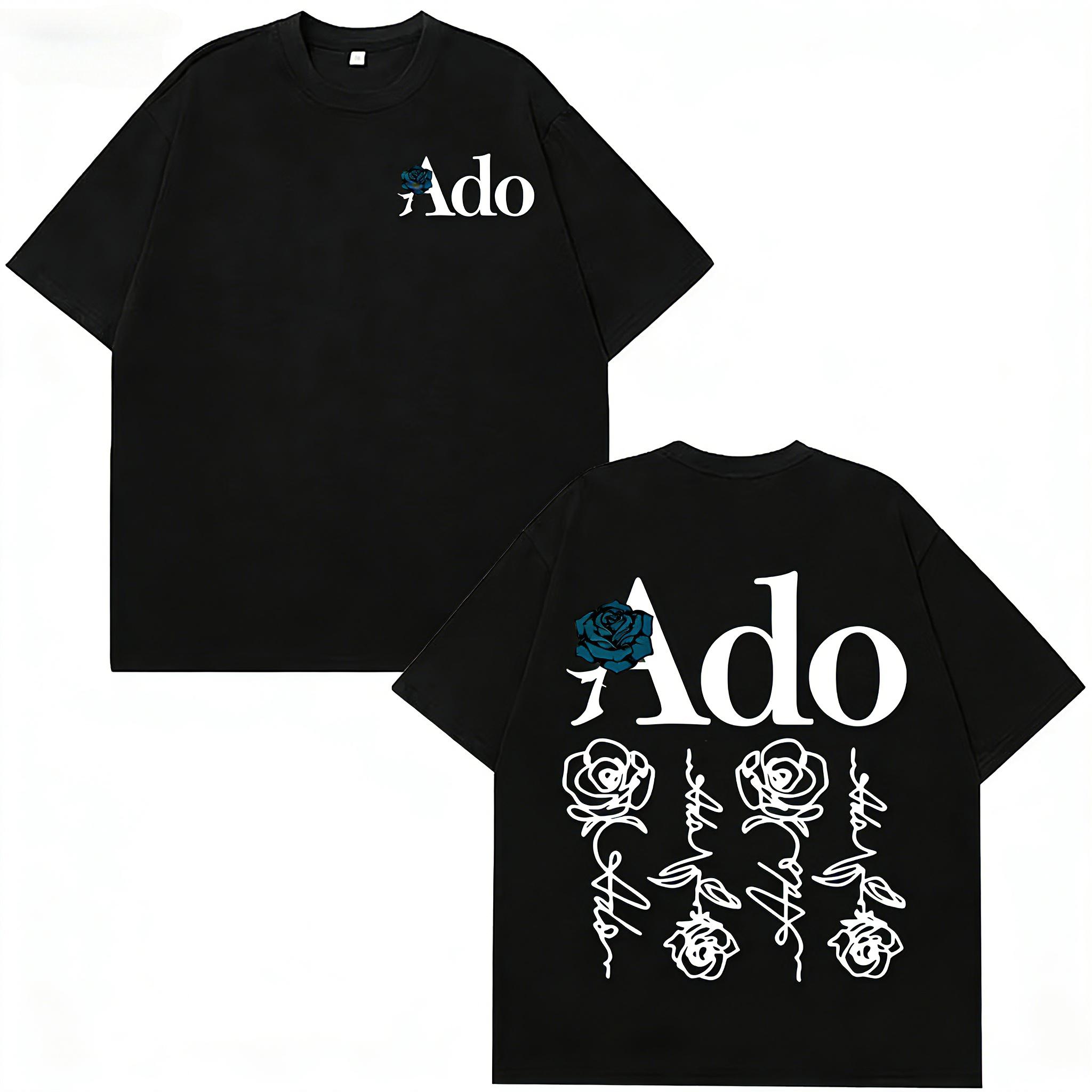 

2026 SpringSummer Ado Blue Rose World Tour Hibana Tshirt Fashion Short Sleeve Aesthetic Trendy Casual Wear XL