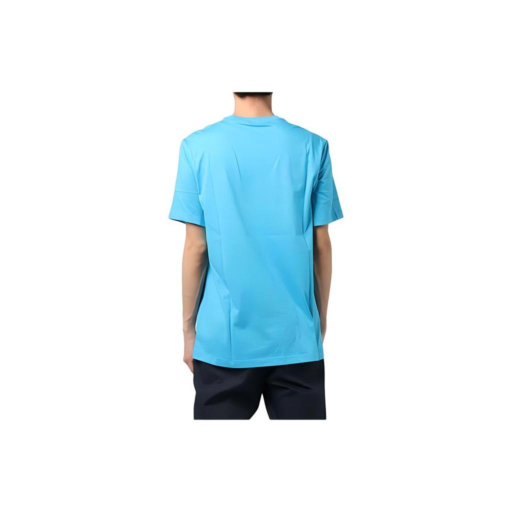 T-shirt à Manches Courtes Imprimé Photo Air Jordan Hangtime Homme Hauts Bleu AQ3709-433