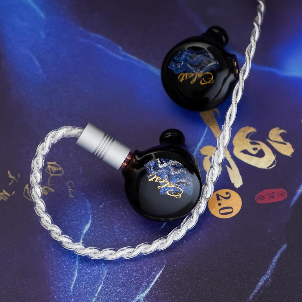 HiFiGo Kinera Celest Pandamon 10mm Square Planar Driver Look SPD IEM Earphones 2.0 In-Ear Monitors, All-New 2.0 In-Ear (Blue 3.5mm)