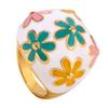 Elegant Flower Rings Unique Rings Hand Accessory Stainless Steel Texture Suitable for Parties and Daily Outfits Wear