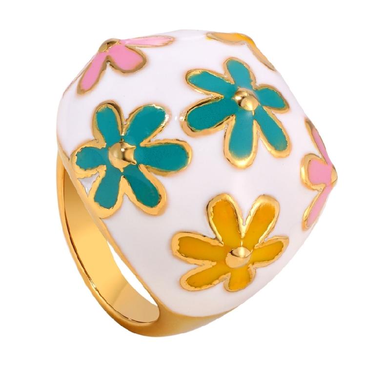 Elegant Flower Rings Unique Rings Hand Accessory Stainless Steel Texture Suitable for Parties and Daily Outfits Wear