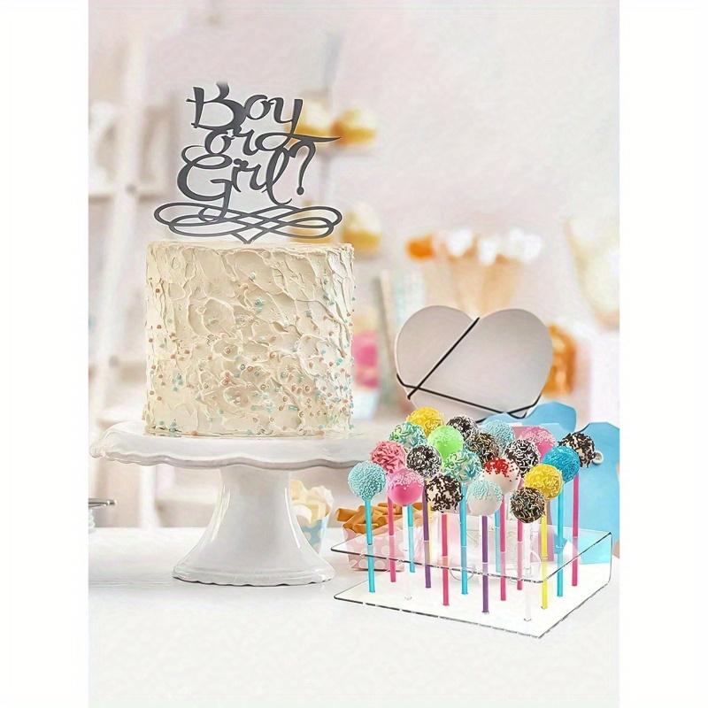 1pc Clear Acrylic Cake Stand, Dessert Display Rack, Birthday Party Gathering Table Decoration, Christmas