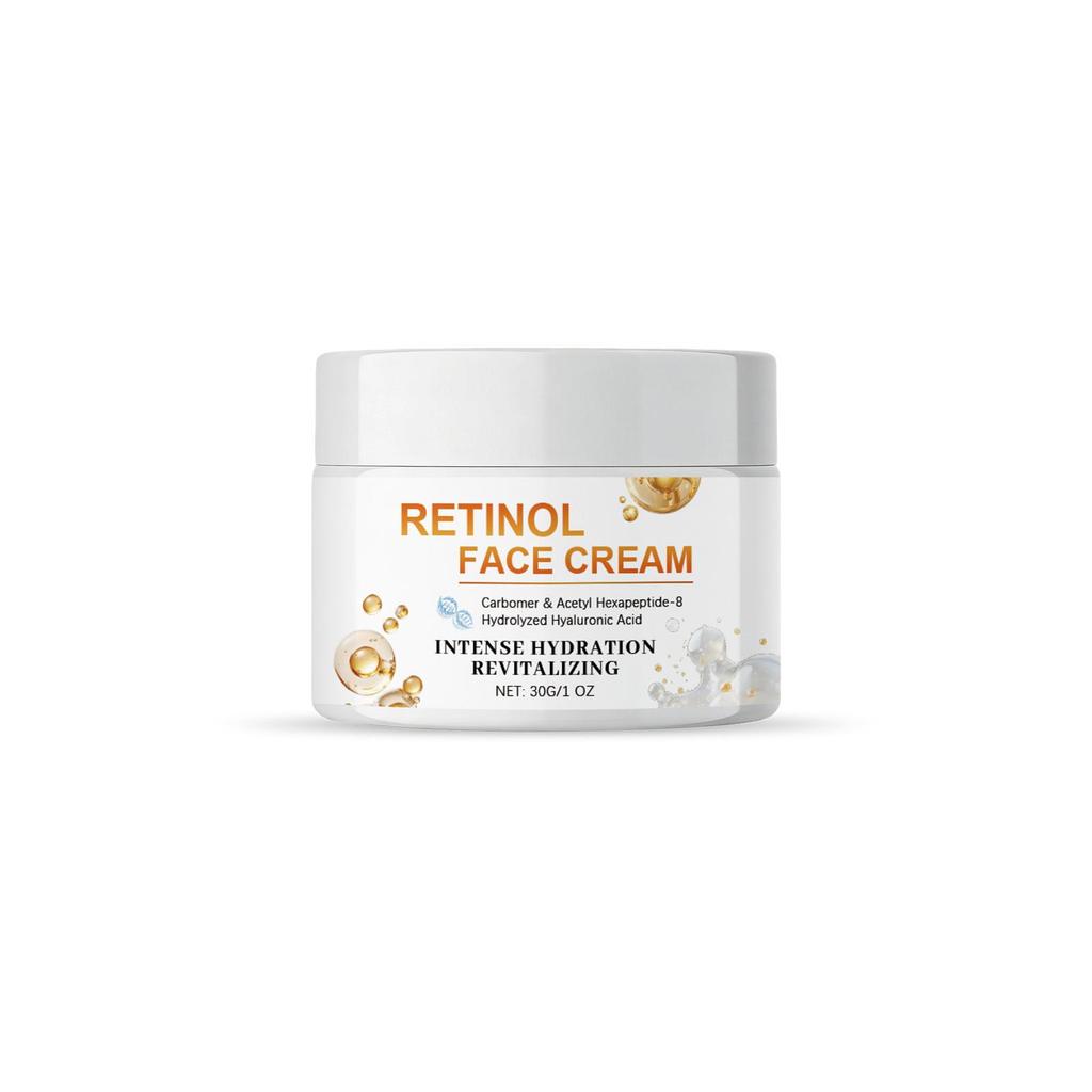 Retinol Face Cream: Fine, Refreshing, Hydrating Texture for Daily Facial Moisturizing and Skincare