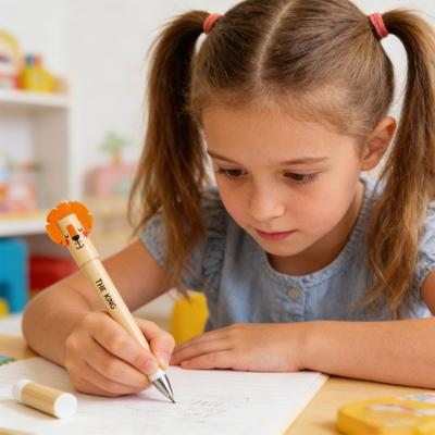 Elephant Lion Erasable Gel Pen Set Cute Animal Theme Smooth Writing Pen for Kids 0.7mm Tip Easy Erase Fun School