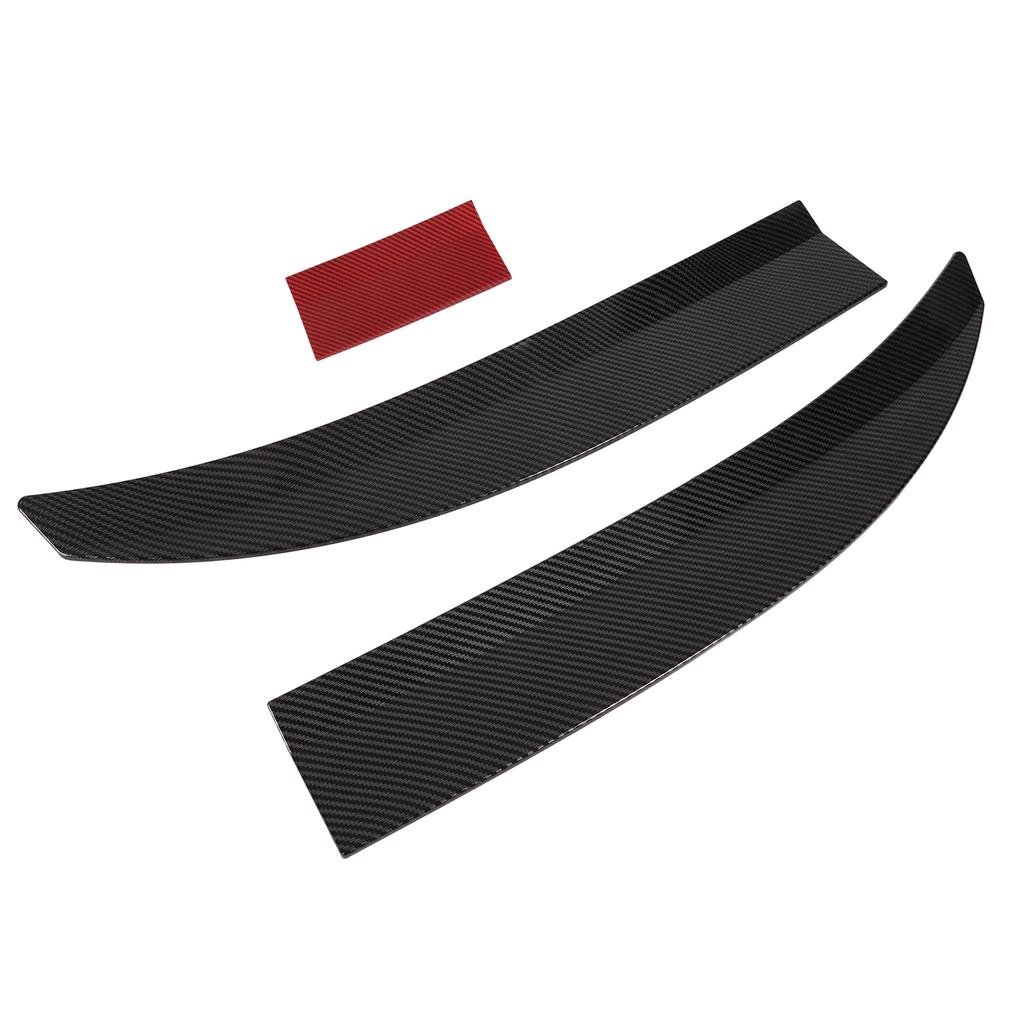 3pcs Rear Trunk Spoiler Kit ABS Adjustable Wearproof Heat Resistant Universal for SedanCarbon Fiber Style