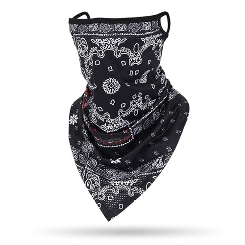 

[ДАЛО] Маска для лица, Влагопоглощающая, Быстросохнущая, Защита от УФ-лучей, Прохладная, На ушных петлях, Спорт, На открытом воздухе, Унисекс, Защита шеи, Пейсли (Смешанный