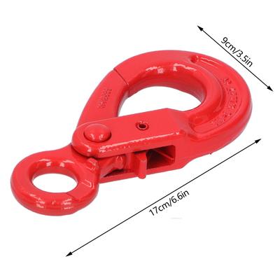 Slip Hook Safty Lock EyeType SelfLocking Rotation Lifting Rigging Towing Hooks G80 2T