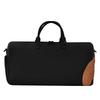 X GT Collaboration SG Shark Large Logo Shark Mouth Solid Color Business PVC Boston Bag Unisex Travel Bag Black W1045504