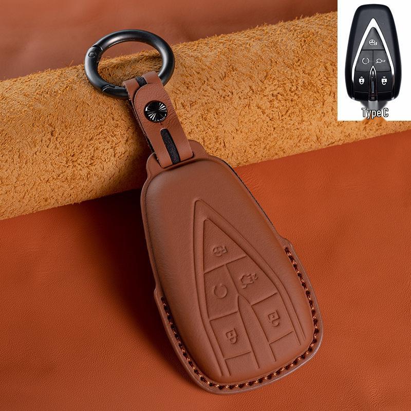 Changan Genuine Leather Key Case for EADO, CS75, CS35, CS55PLUS, Oshan X5/X7, UNI