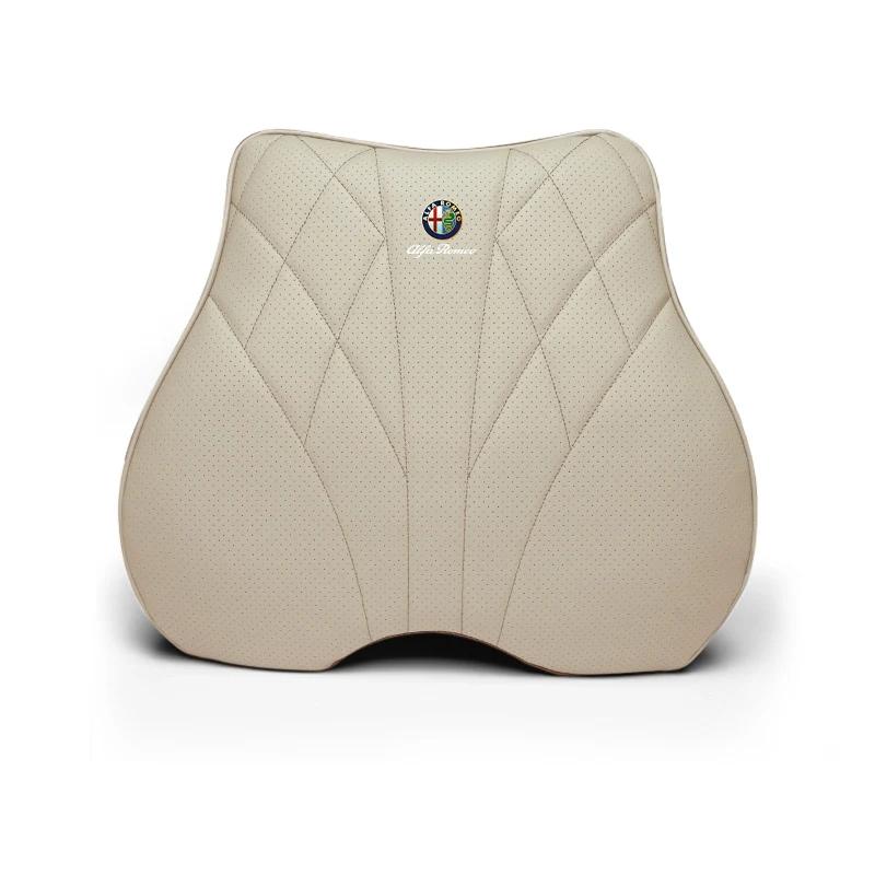Car Stickers For Alfa Romeo Memory Cotton Car Headrest Lumbar Support Auto Neck Pillow Seat Covers For Alfa Romeo Giulietta Mito