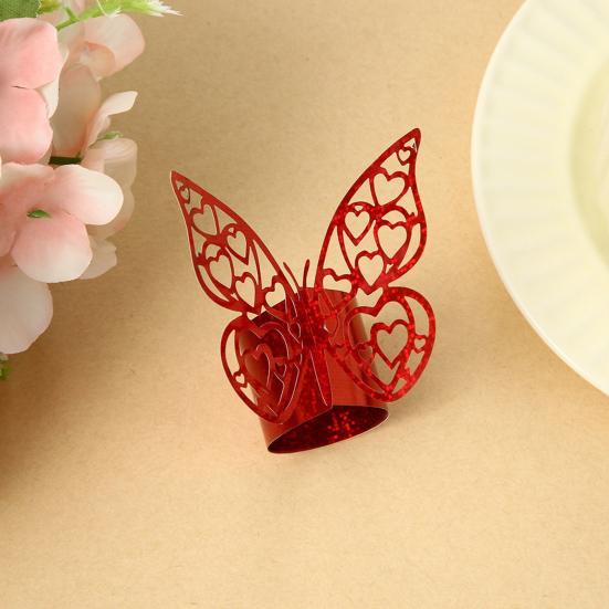 10 Pcs 3D Butterfly Gift Wrap Hollow Butterfly Glitter Wrapping Ribbon for Craft Floral Wedding Gift Wrapping