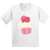 Inktastic Pink Cupcake, Pink Muffin, Cupcake Icing, Hearts Youth T-Shirt Vanilla