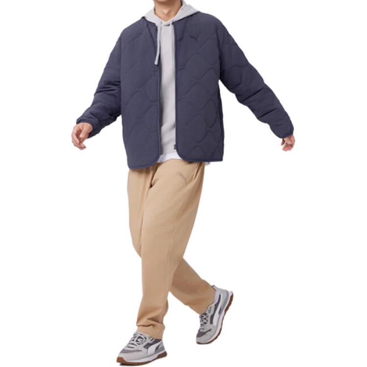 Puma Lightweight Padded Solid Color Fashion Casual Comfortable Jacket Men Jackets Galaxy-Gray 632291-69