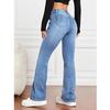 Women Stretch Denim Jeans High Waist Slim Straight Pants Ladies Long Casual Jean Pant