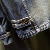 Men's Retro Dark Denim Jacket: Trendy European & American Street Style 