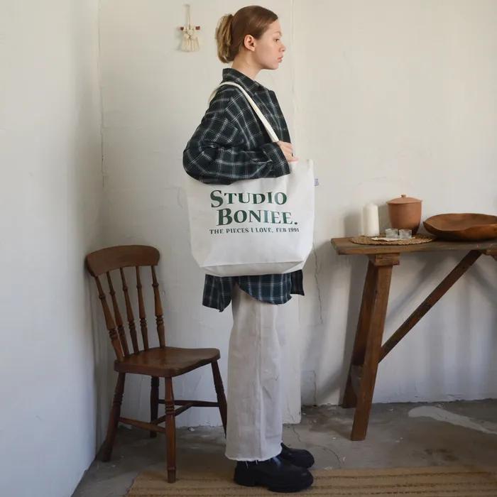 Logo Typo Eco Shoulder Bag White
