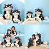 Cute Grey Short Plush Lucife Cat Doll Stuffed Animal Toy For Teenagers 30/45/60/80cm