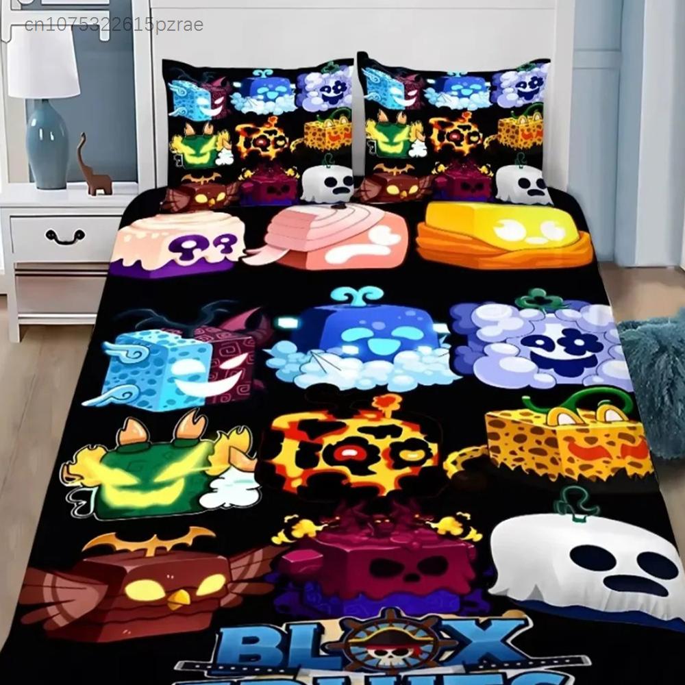 Cartoon Game B-blox Fruits Bedding Set