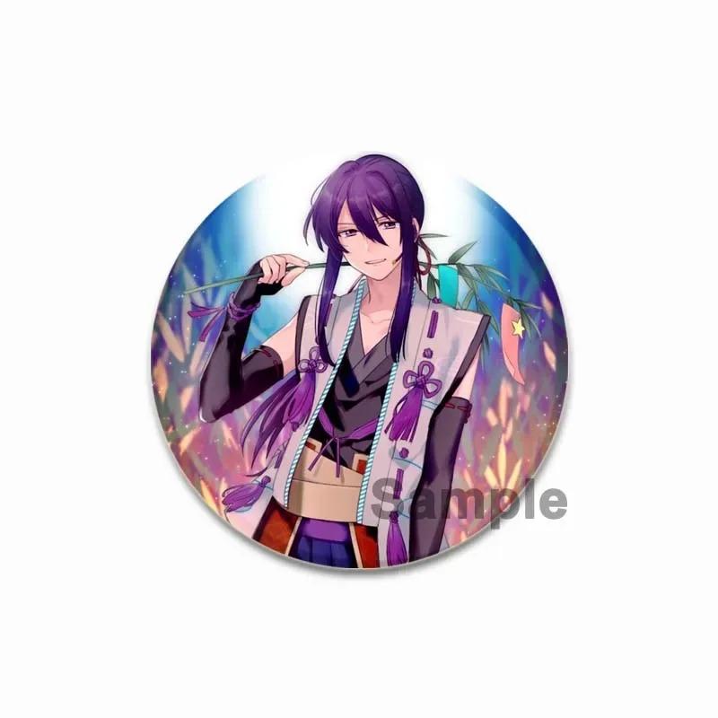 32/44/58MM Tinplate Brooch Ensemble Stars SOUMA KANZAKI Round Pins Cute Cartoon Badge for Backpacks Clothes Accesoory Jewelry
