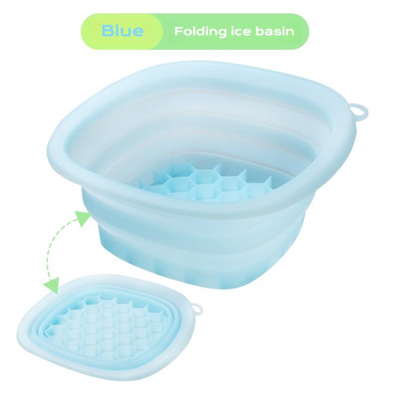 Collapsible Silicone Face Ice Bath Tray Cold Therapy for Facial Puffiness Portable Cryo Skin Tool Travel Beauty Bowl Facial Tool